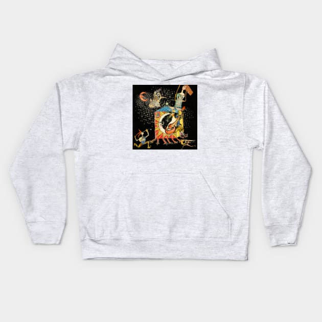 Fantasy - The Musician and his friends Kids Hoodie by aremaarega